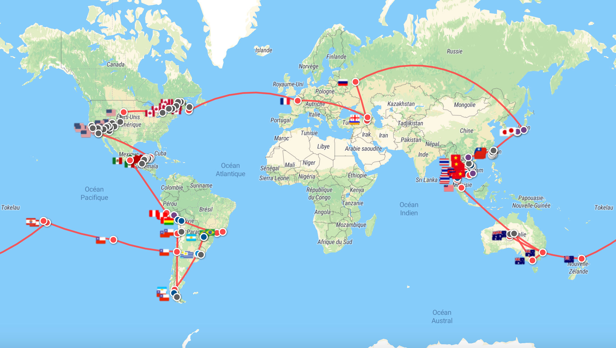 tour du monde km voiture